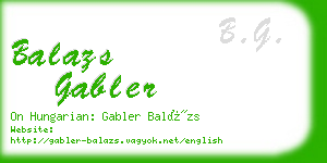 balazs gabler business card